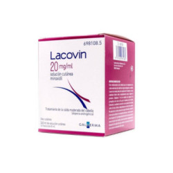 Lacovin 20 mg/ml solucion cutanea 4 frasco 60 ml