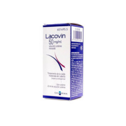 Lacovin 50 mg/ml solucion cutanea 1 frasco 60 ml