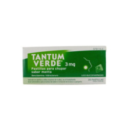 Tantum verde 3 mg 20 pastillas para chupar sabor menta